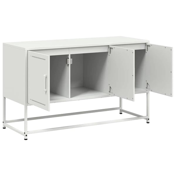 vidaXL tv-bord 100,5x39x60,5 cm stål hvid