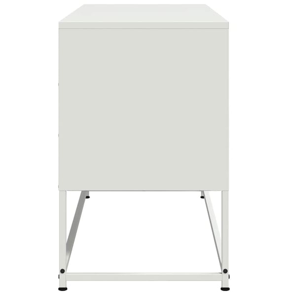 vidaXL tv-bord 100,5x39x60,5 cm stål hvid