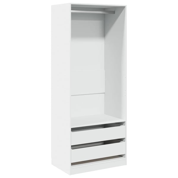vidaXL Garderobe hvit 80x50x200 cm konstruert tre