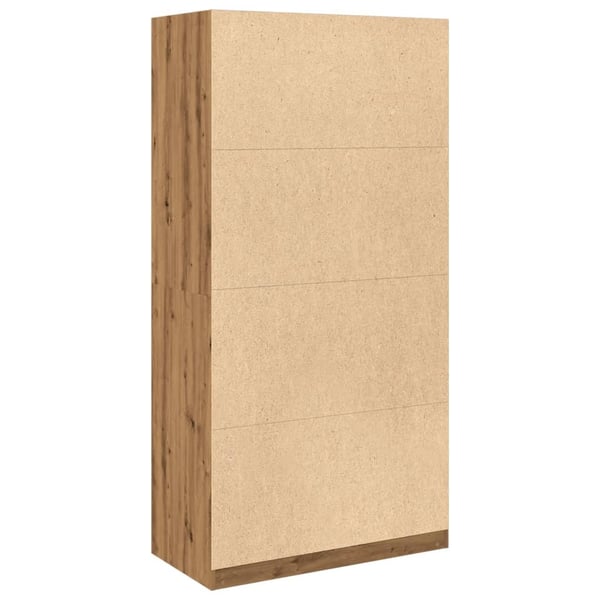 vidaXL klædeskab 100x50x200 cm konstrueret træ egetræslook