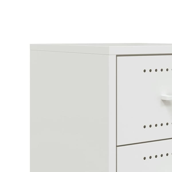vidaXL sengeborde 2 stk. 36x39x43,5 cm stål hvid