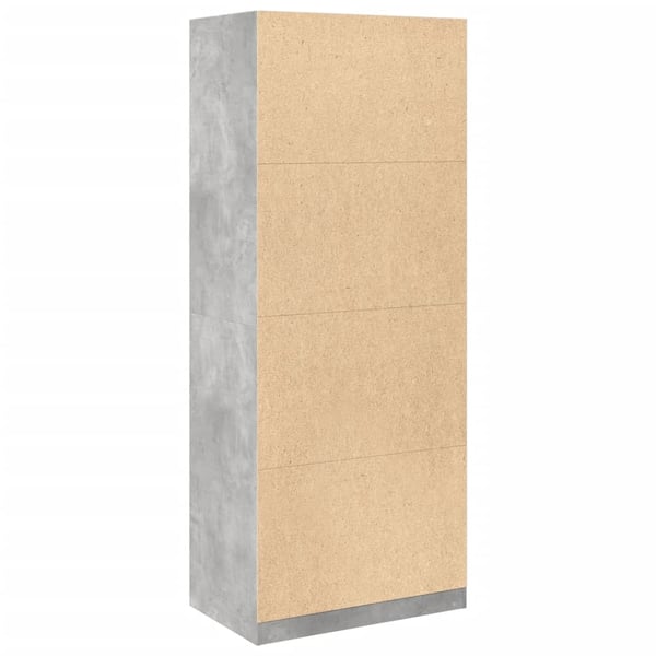 vidaXL Garderobe betonggrå 80x50x200 cm konstruert tre