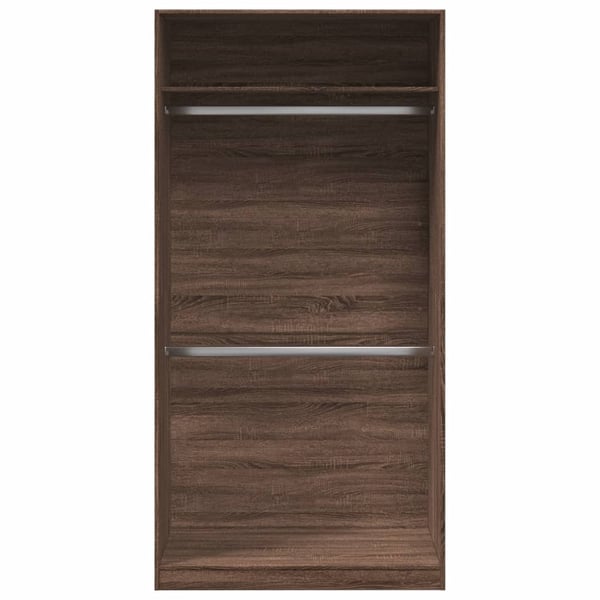vidaXL Vaatekaappi ruskea tammi 100x50x200 cm tekninen puu