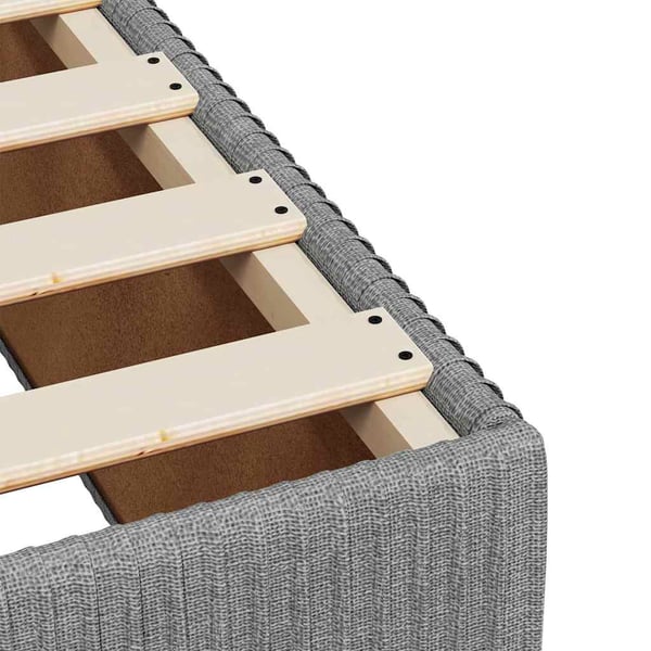 vidaXL Sängram utan madrass ljusgrå 90x190 cm tyg