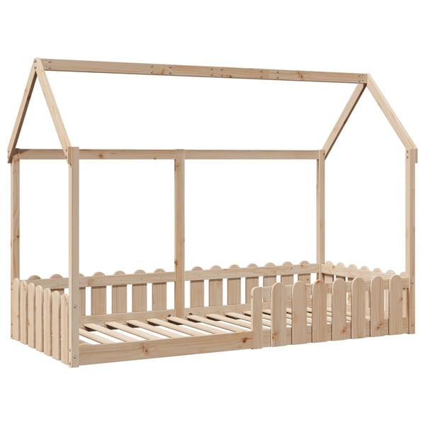 vidaXL Barnesengeramme hus 90x190 cm heltre furu