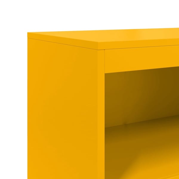 vidaXL Highboard sennepsgul 68,5x38,5x123,5 cm stål
