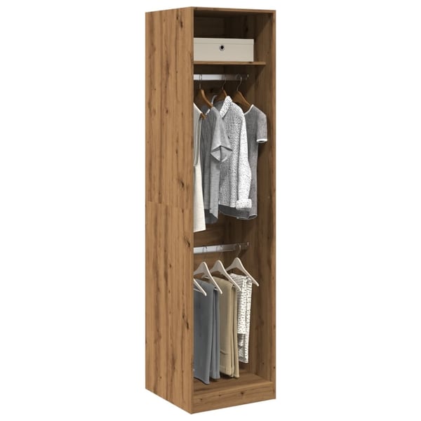 vidaXL klædeskab 50x50x200 cm konstrueret træ egetræslook
