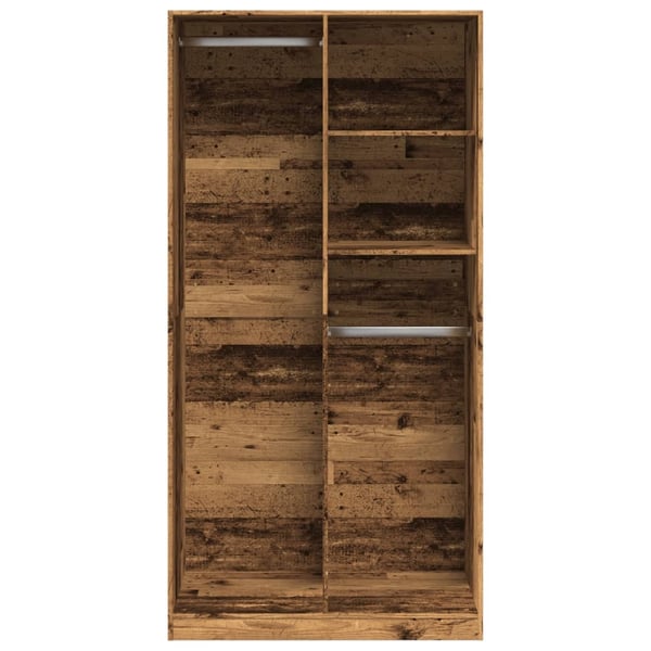 vidaXL Garderobe gammelt tre 100x50x200 cm konstruert tre