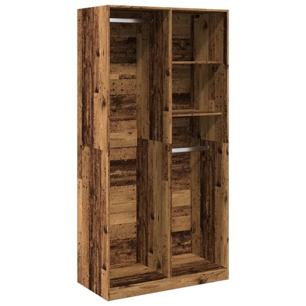 vidaXL Garderobe gammelt tre 100x50x200 cm konstruert tre