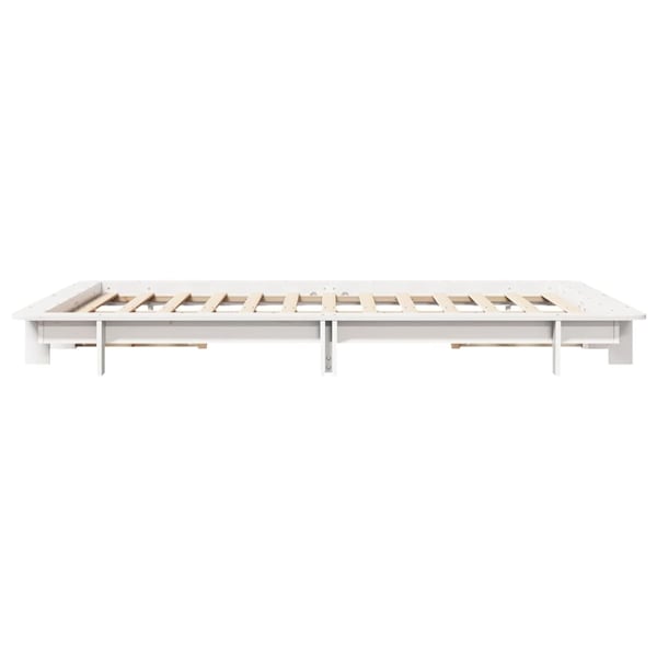 vidaXL Sengeramme uten madrass hvit 120x200 cm heltre furu