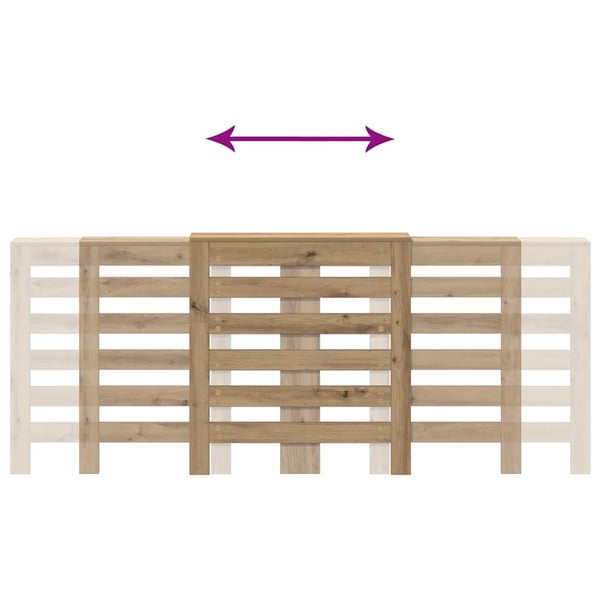 vidaXL Radiatordeksel artisan eik 205x21,5x83,5 cm konstruert tre
