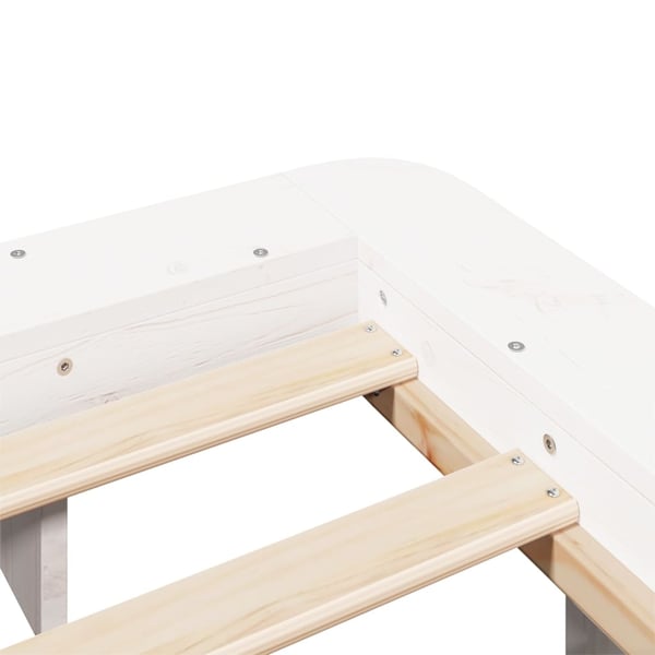 vidaXL Sengeramme uten madrass hvit 140x190 cm heltre furu
