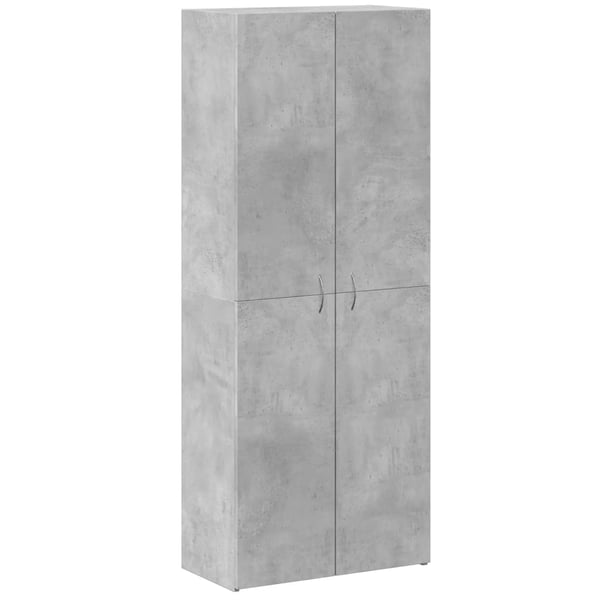 vidaXL Arkivskap betonggrå 60x32x153 cm konstruert tre