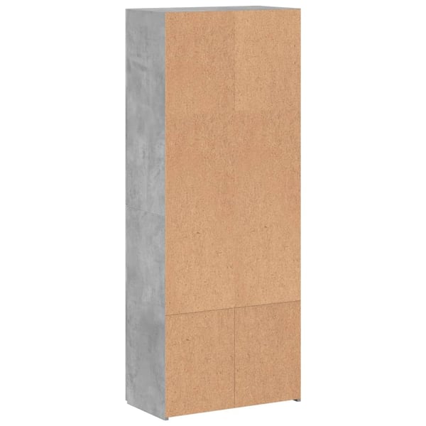 vidaXL Arkivskap betonggrå 60x32x153 cm konstruert tre