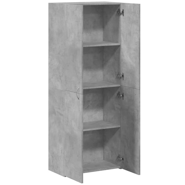 vidaXL Arkivskap betonggrå 60x32x153 cm konstruert tre