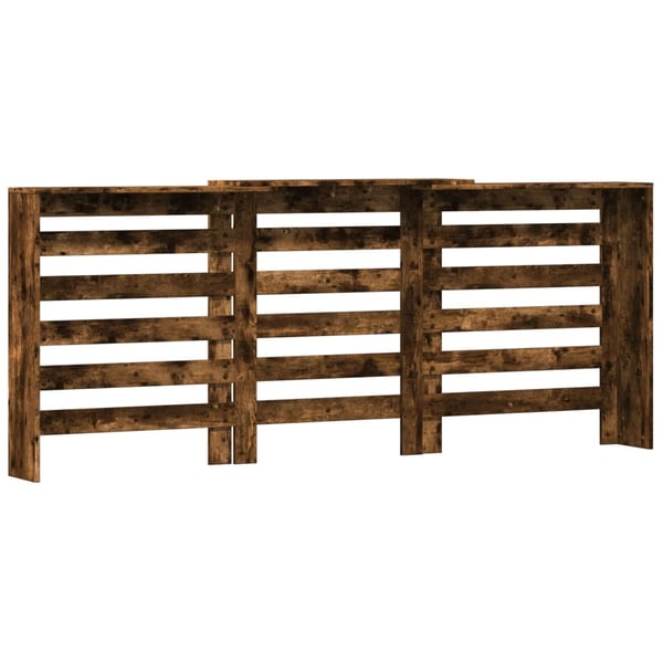 vidaXL Radiatordeksel røkt eik 205x21,5x83,5 cm konstruert tre
