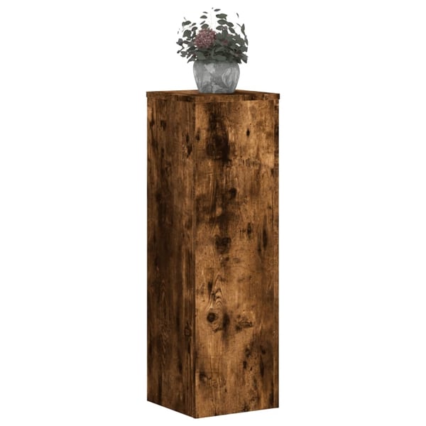 vidaXL Plantestativer 2 stk røkt eik 25x25x80 cm konstruert tre