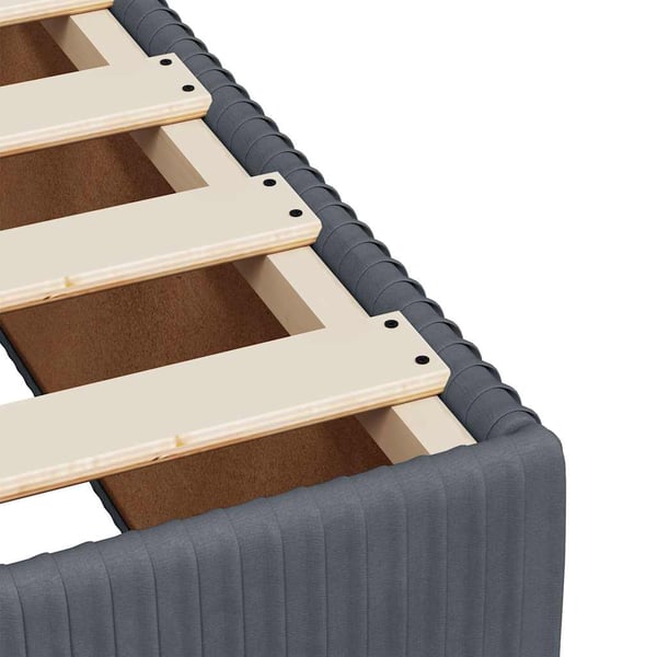 vidaXL Sengeramme uden madras Mørkegrå 90x200 cm Fløjl