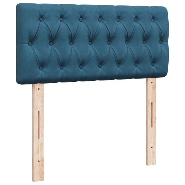 vidaXL Ramsäng med madrass mörkblå 100x200 cm sammet