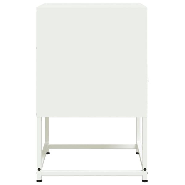 vidaXL Nattbord 2 stk hvit 36x39x60,5 cm stål