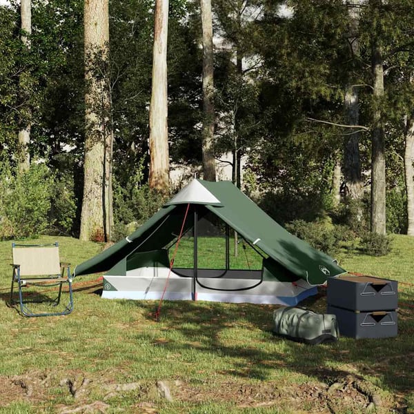 vidaXL Campingtelt 2 personer grønn vanntett
