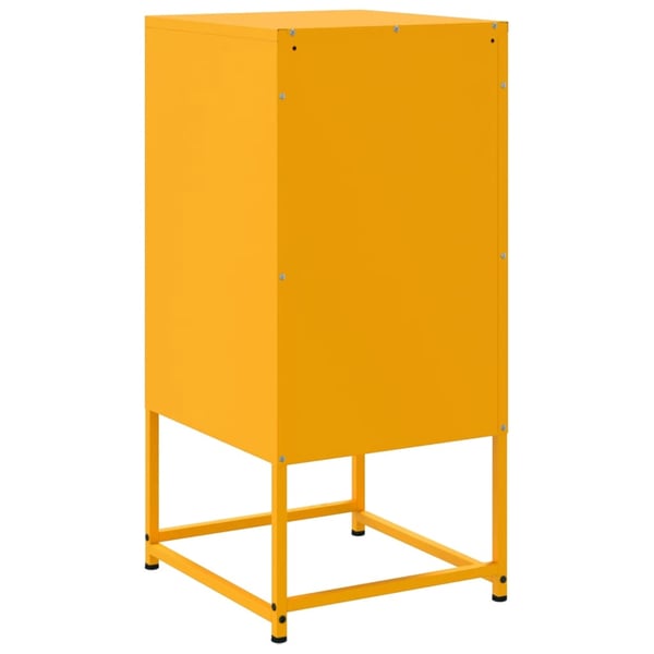 vidaXL Nattbord 2 stk sennepsgul 36x39x78 cm stål