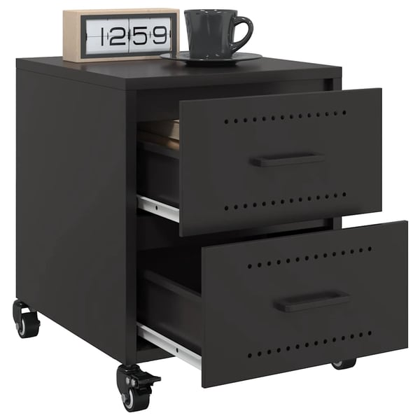 vidaXL sengeborde 2 stk. 36x39x43,5 cm stål sort