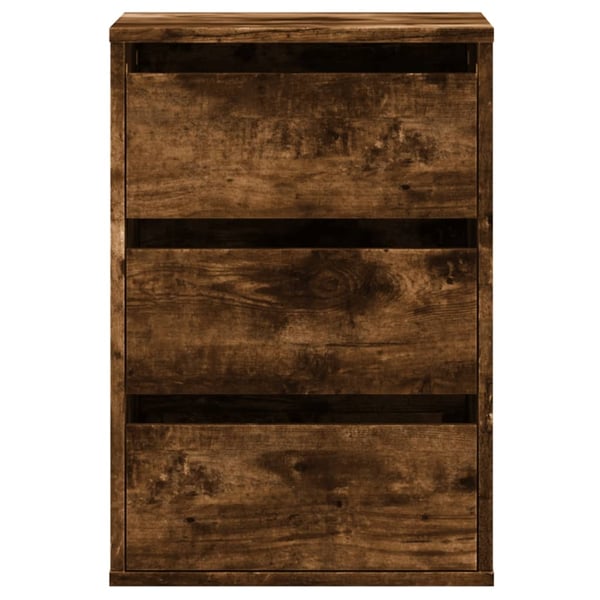 vidaXL kommode til hjørne 40x41x58 cm konstrueret træ røget egetræ