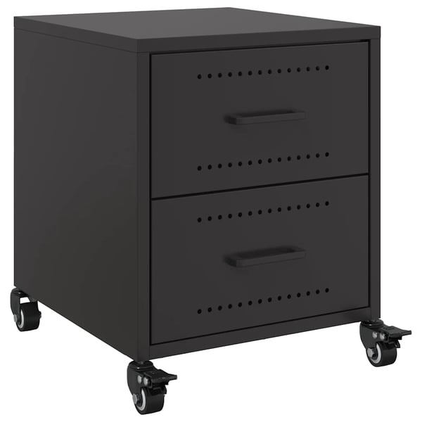 vidaXL sengebord 36x39x43,5 cm stål sort