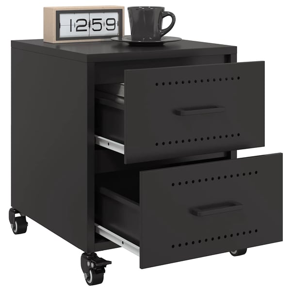 vidaXL sengebord 36x39x43,5 cm stål sort
