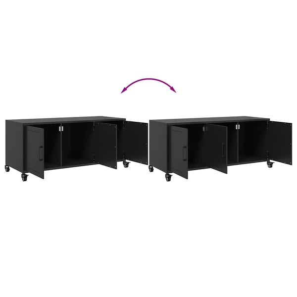 vidaXL tv-bord 100,5x39x43,5 cm stål sort