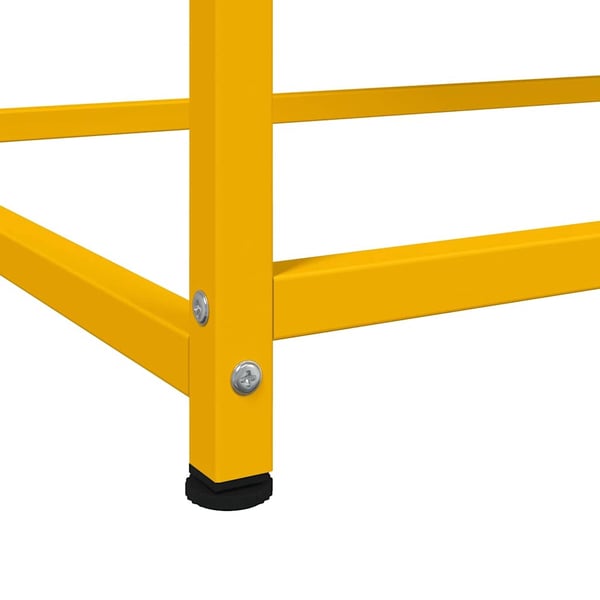 vidaXL Highboard sennepsgul 100,5x39x107 cm stål