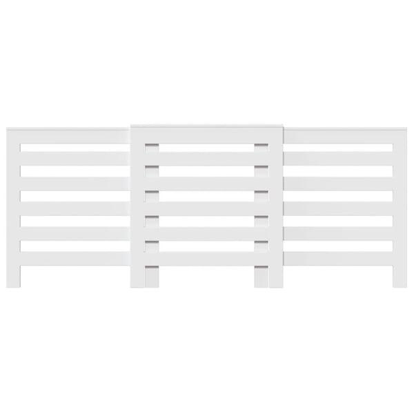 vidaXL Radiatordeksel hvit 205x21,5x83,5 cm konstruert tre