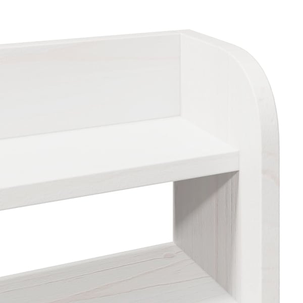 vidaXL Hodegavl med hyller hvit 150 cm heltre furu