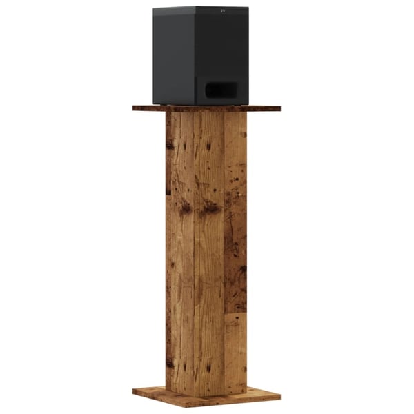 vidaXL Høyttalerstativ 2 stk gammelt tre 30x30x80 cm konstruert tre