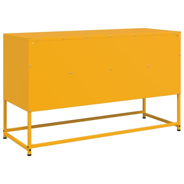 vidaXL tv-bord 100,5x39x60,5 cm stål sennepsgul