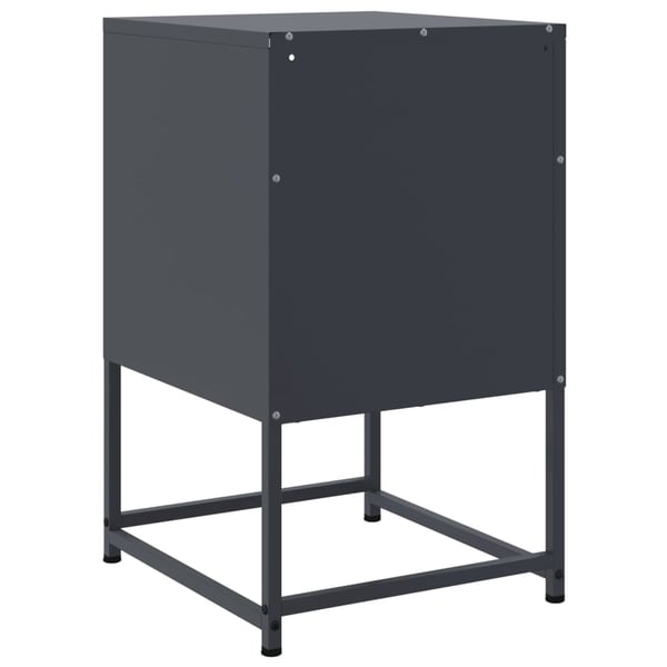 vidaXL Nattbord 2 stk antrasitt 36x39x60,5 cm stål