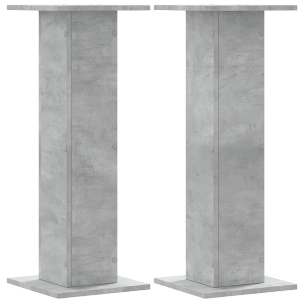 vidaXL højtalerstativer 2 stk. 30x30x80 cm konstrueret træ betongrå