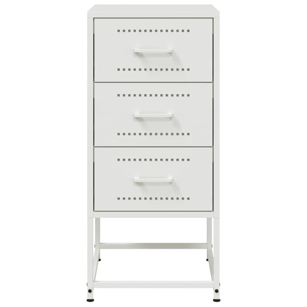 vidaXL Nattbord 2 stk hvit 36x39x78 cm stål