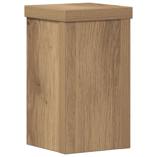 vidaXL Plantestativer 2 stk artisan eik 10x10x18 cm konstruert tre