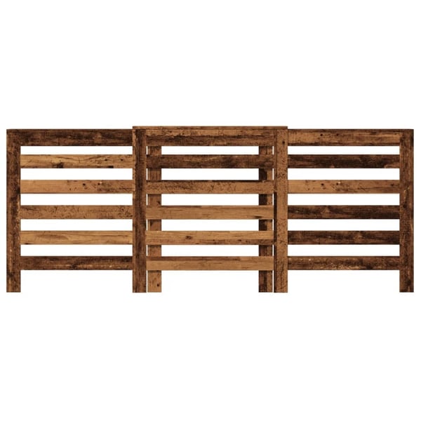 vidaXL Radiatordeksel gammelt tre 205x21,5x83,5 cm konstruert tre