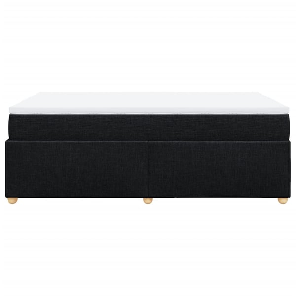 vidaXL kontinentalseng med madras 120x200 cm stof sort