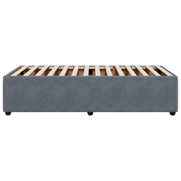 vidaXL Sengeramme uden madras Mørkegrå 90x190 cm Fløjl