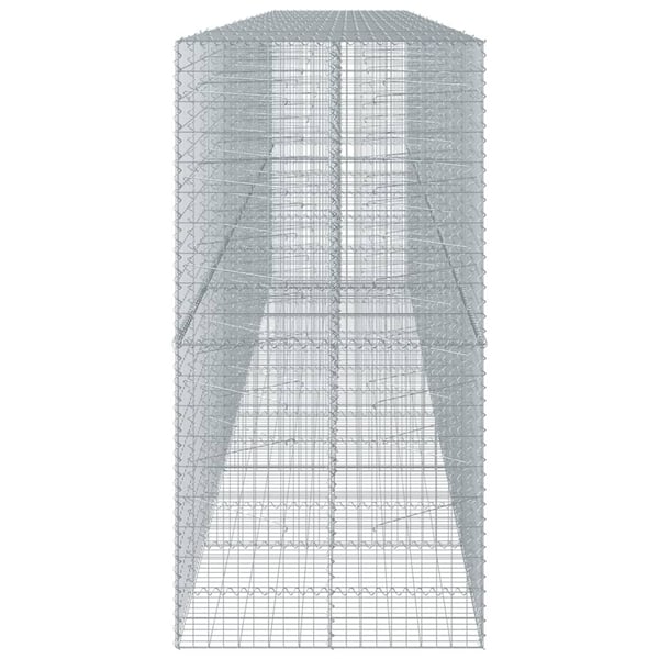 vidaXL Gabionkurv med deksel 700x100x200 cm galvanisert jern