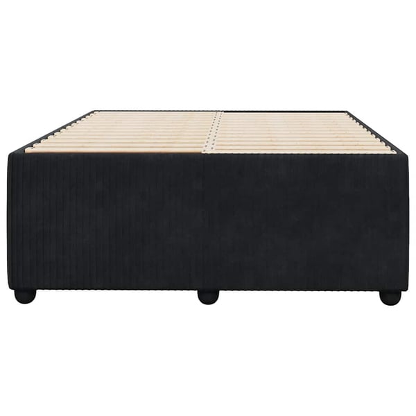 vidaXL sengeramme uden madras 120x190 cm fløjl enkeltseng sort