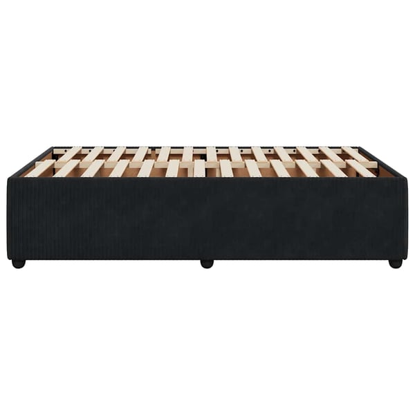 vidaXL sengeramme uden madras 120x190 cm fløjl enkeltseng sort
