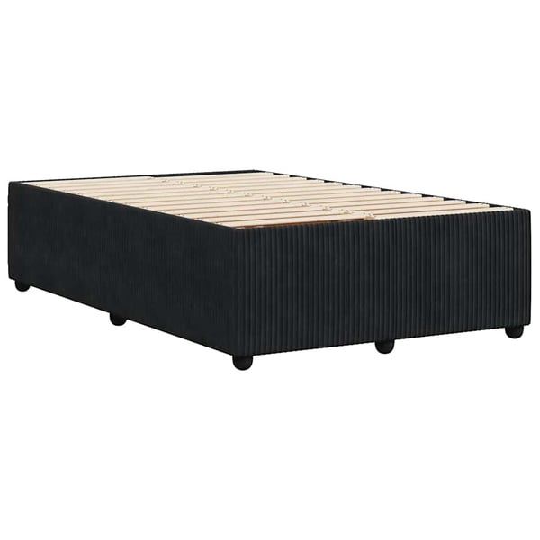 vidaXL sengeramme uden madras 120x190 cm fløjl enkeltseng sort