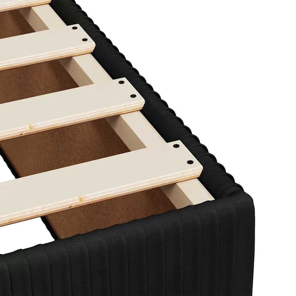 vidaXL sengeramme uden madras 120x190 cm fløjl enkeltseng sort