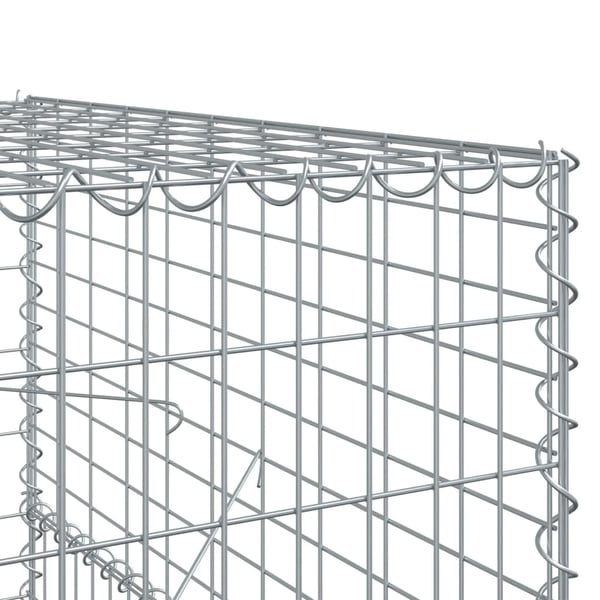 vidaXL Gabionkurv med deksel 400x100x150 cm galvanisert jern