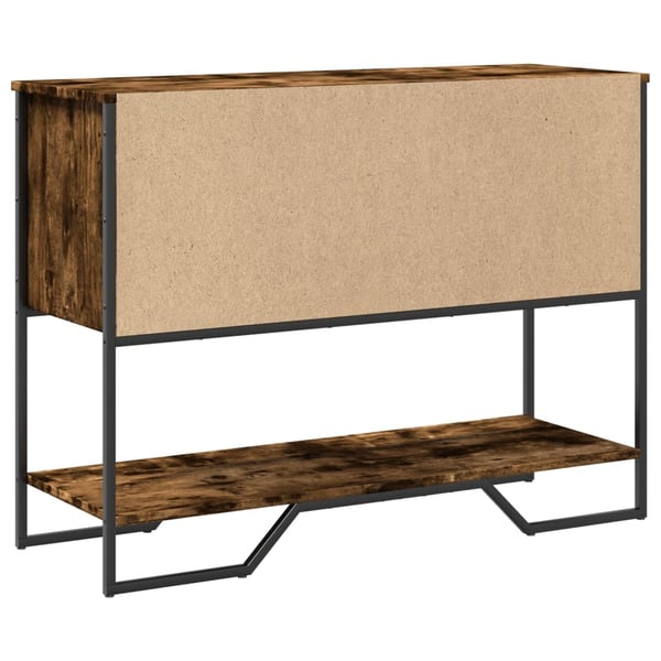 vidaXL Konsollbord røkt eik 100x35x74,5 cm konstruert tre
